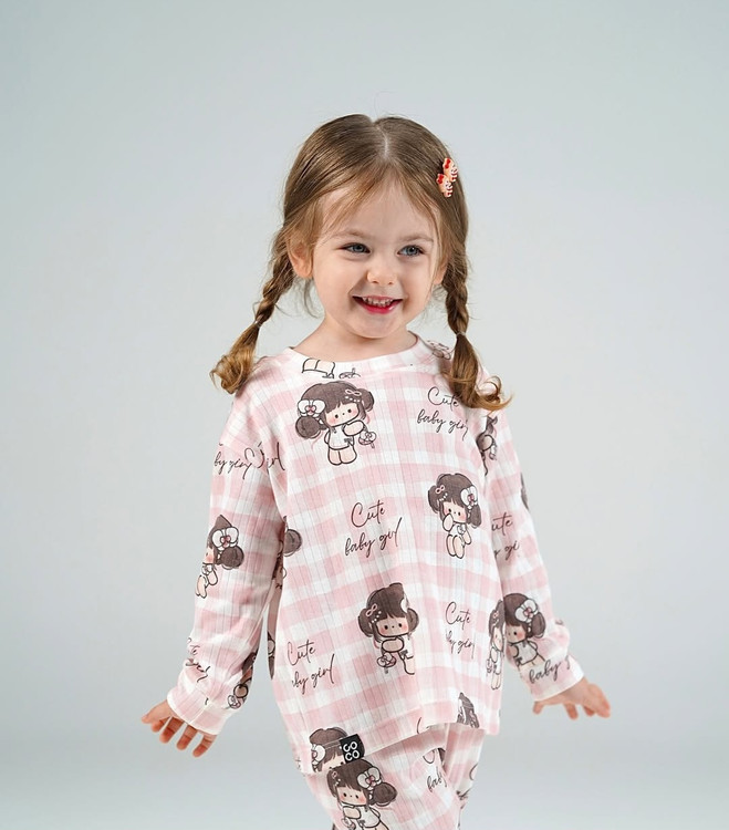 ست بلوز شلوار راحتی دخترانه