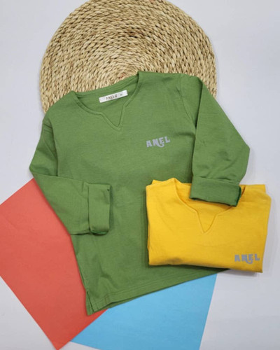 بلوز آستین بلند پنبه بچگانه