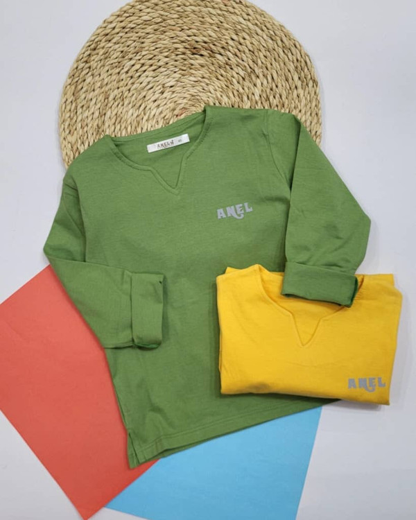 بلوز آستین بلند پنبه بچگانه